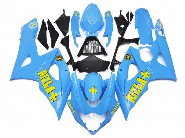 Weiß Blau Mit Gelb Rizla 2005-2006 Suzuki GSXR 1000 Motorrad Verkleidung