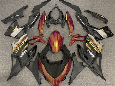 Flüssiges Orange & Grau 2018-2023 Kawasaki Ninja 400 Motorrad Verkleidung