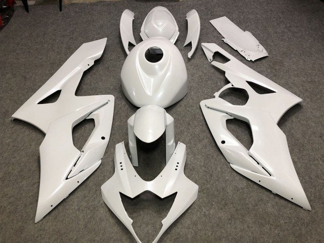 Glänzend Weiß Schlicht 2005-2006 Suzuki GSXR 1000 Motorrad Verkleidung