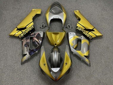 Gold & Silber 2005-2006 Kawasaki ZX6R Motorrad Verkleidung