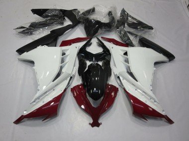 Kastanienbraun & Weiß 2013-2018 Kawasaki Ninja 300 Motorrad Verkleidung