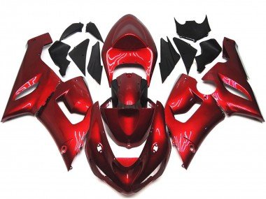 Kastanienbraun Rot 2005-2006 Kawasaki ZX6R Motorrad Verkleidung