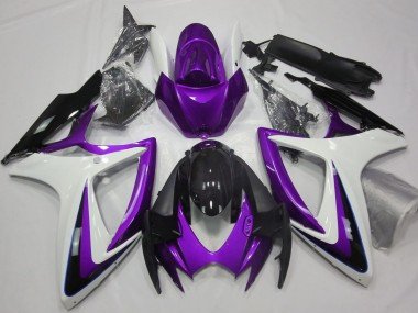 Lila & Weiß Ohne Abzeichen 2006-2007 Suzuki GSXR 600-750 Motorrad Verkleidung