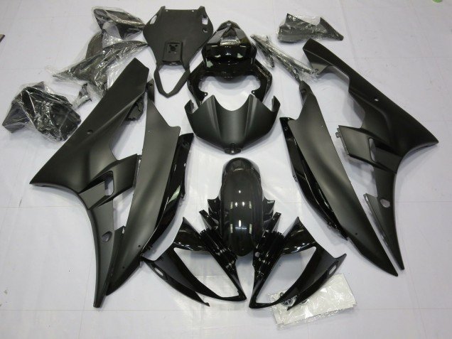 Matt & Glänzend Schwarz 2006-2007 Yamaha R6 Motorrad Verkleidung
