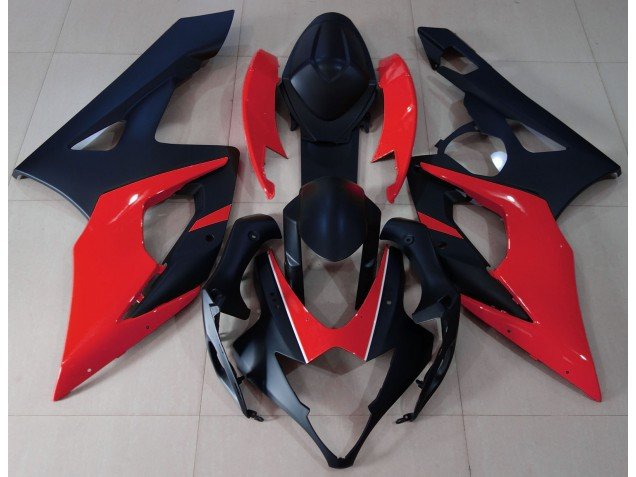 Matt Schwarz & Rot 2005-2006 Suzuki GSXR 1000 Motorrad Verkleidung