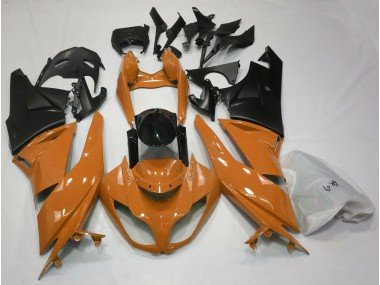 Orange Glänzend & Schwarz 2009-2012 Kawasaki ZX6R Motorrad Verkleidung