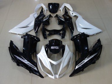 Perlweiß & Schwarz 2013-2018 Kawasaki ZX6R Motorrad Verkleidung