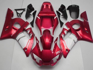 Rot & Weiß 1998-2002 Yamaha R6 Motorrad Verkleidung