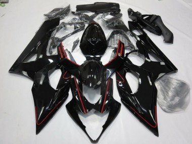 Rot Glänzend & Schwarz 2005-2006 Suzuki GSXR 1000 Motorrad Verkleidung