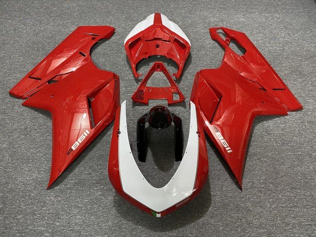 Rot Glänzend Sp-Design 2007-2014 Ducati 848 1098 1198 Motorrad Verkleidung