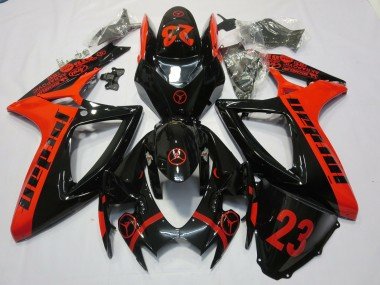 Rot Jordan 2006-2007 Suzuki GSXR 600-750 Motorrad Verkleidung