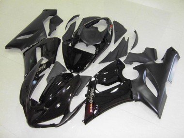 Schwarz Glanz 2005-2006 Kawasaki ZX6R Motorrad Verkleidung