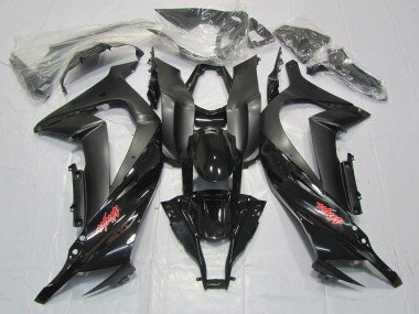 Schwarz Matt Rot Pin 2011-2015 Kawasaki ZX10R Motorrad Verkleidung
