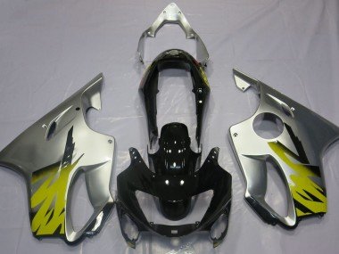 Silber Gelb & Schwarz 1999-2000 Honda CBR600 F4 Motorrad Verkleidung