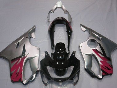 Silber Glänzend & Rot 1999-2000 Honda CBR600 F4 Motorrad Verkleidung